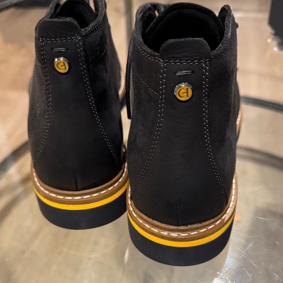 Cole Haan Men's Dark Chukka Boots with Tan Sole - Picture 3 of 4